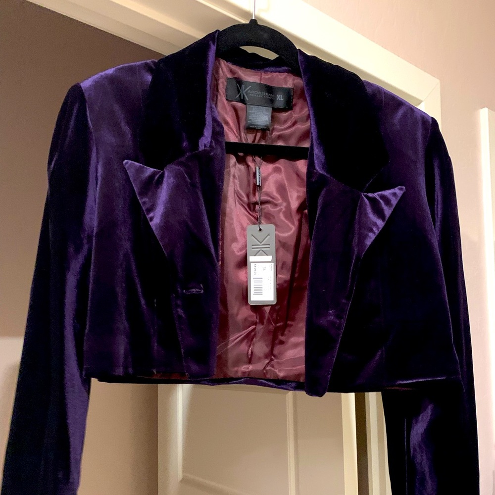 Rich purple velvet jacket! Never worn! With Tag